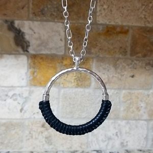 NEW Patricia Nash Wrapped Leather Ring Necklace